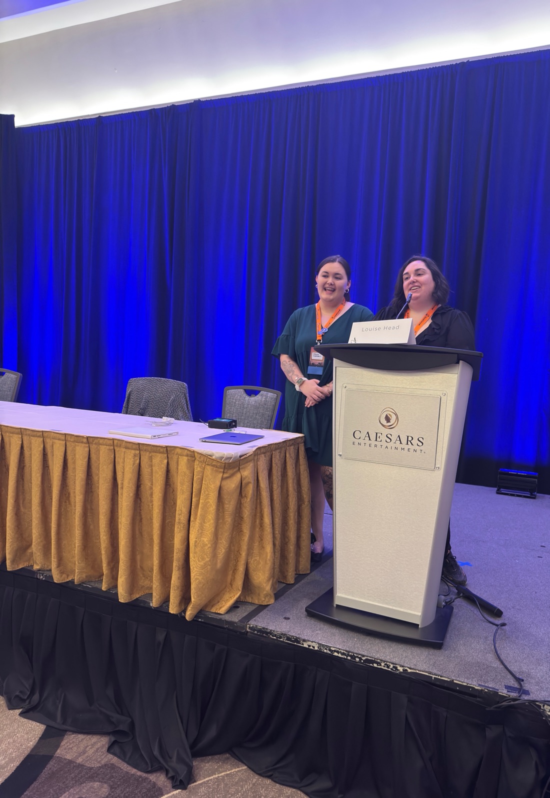 Keanna and Louise speaking at Author Nation 2025 in Las Vegas